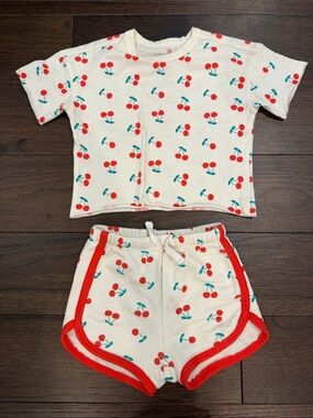 Grayson Mini Cherry Print Kids Matching Set Size 18 Months - C39-154